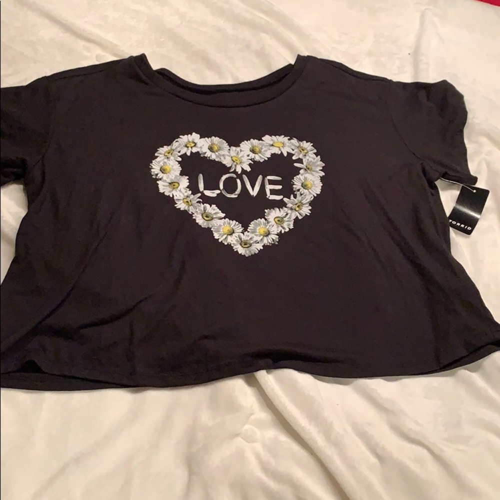 Torrid daisy crop tee